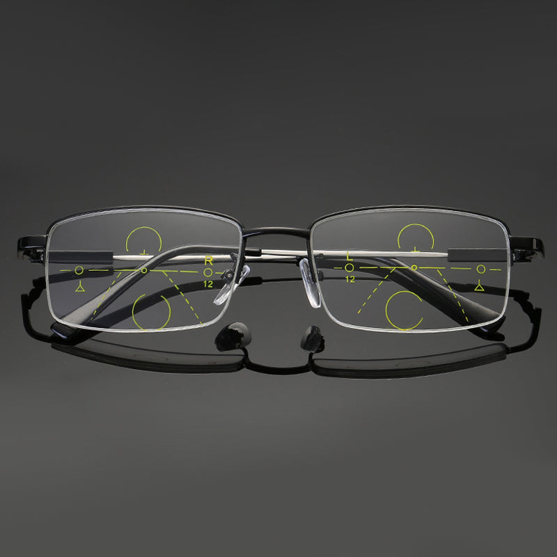 Glosrity Titanium progressive far and near dual-use reading glasses-CZ